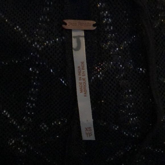 Free People Atlantis Metallic Embellished Grey Swing Crop Tank Size XS - Picture 13 of 16